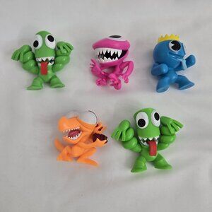 Rainbow Friends Neon Colors Blue ,Green Pink, Orange  Blind Bag Figures Lot Of 5